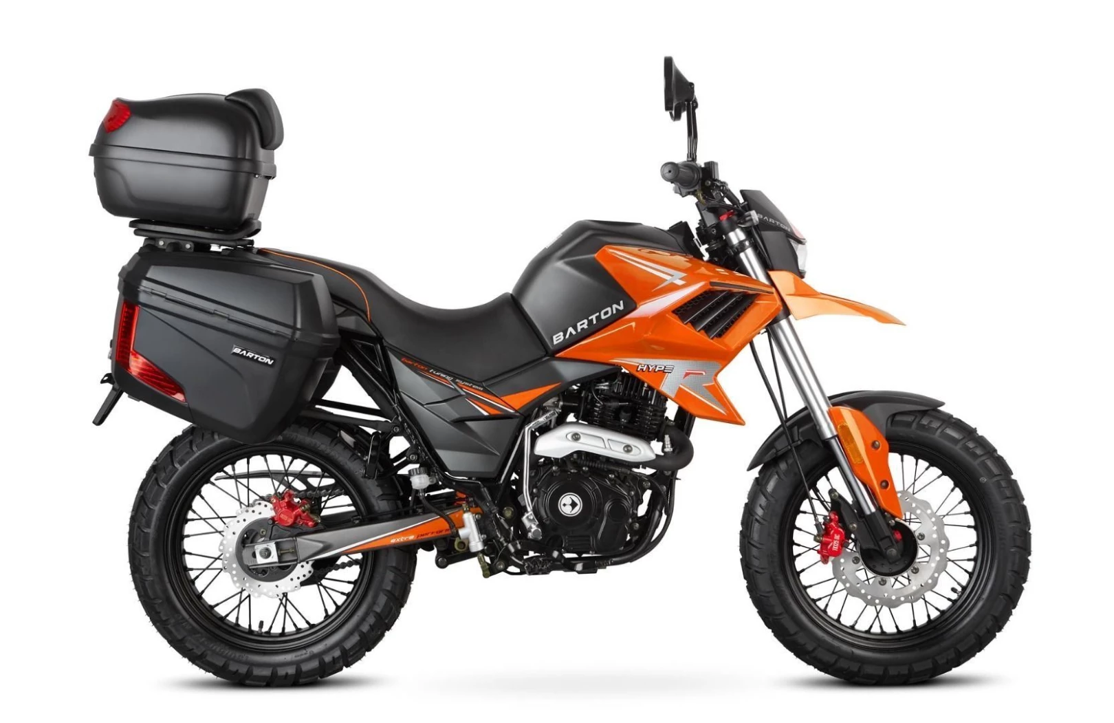 Motocykl Hyper 250 2026 czarno-pomarańczowy kufer